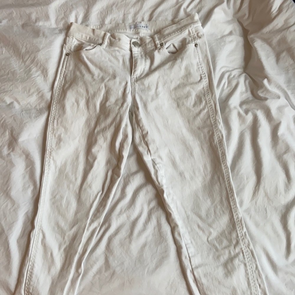LOFT SIZE 4 white jeans